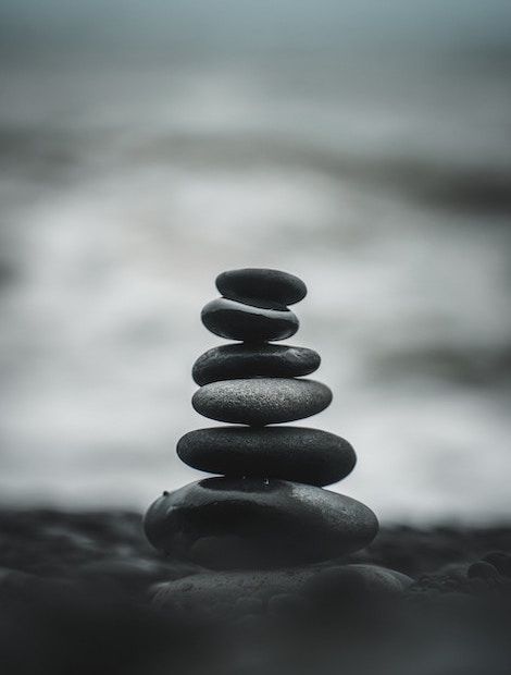 Image of smooth rocks in a pile to convey the concept of therapeutic services